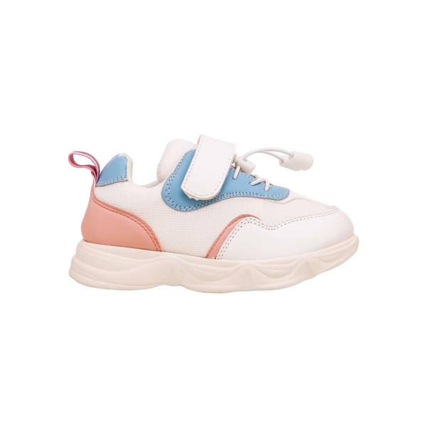 Kids' Pastel Multi-Color Sneakers with Easy Fastening