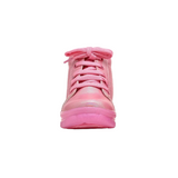 Shiny Pink High-Top Kids' Sneakers