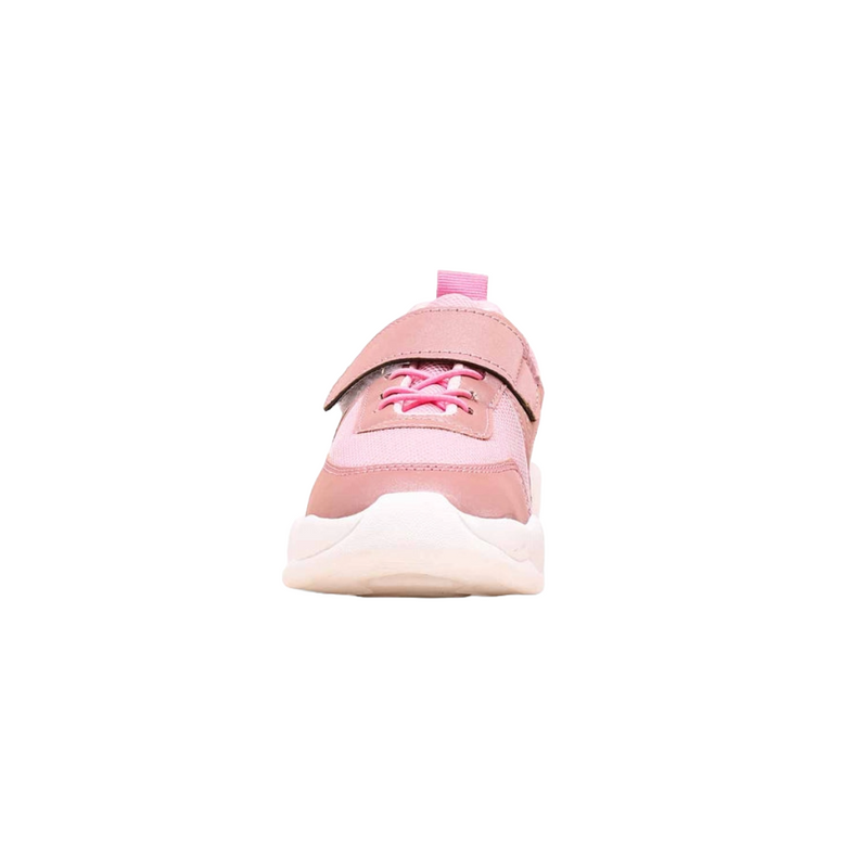 Lightweight Pink Athletic Sneakers with Velcro Strap